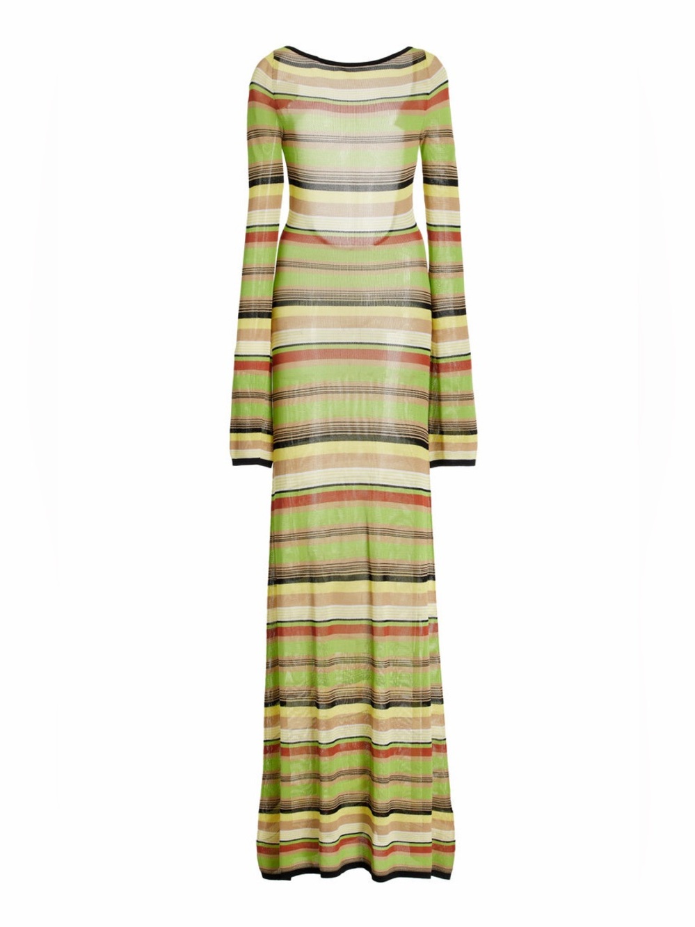 Coastline Open-Back Striped Maxi Dress